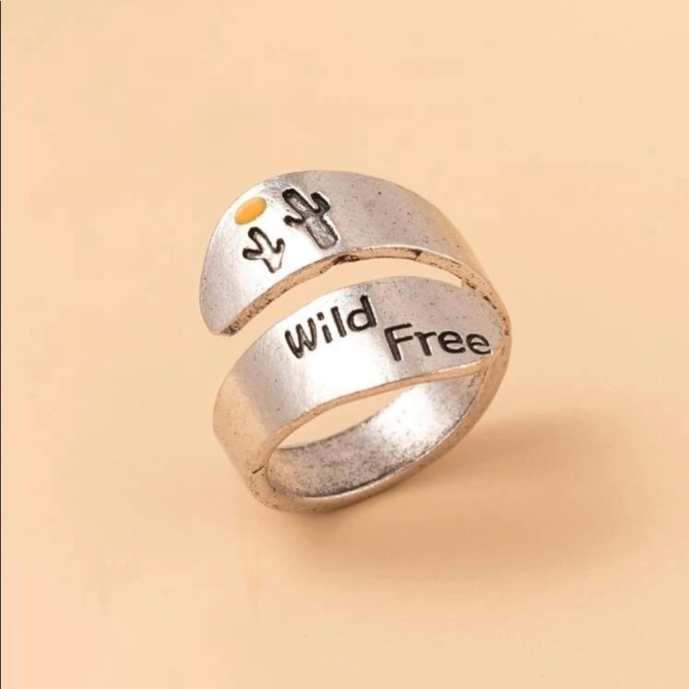 Wild Free Cactus Silver Ring